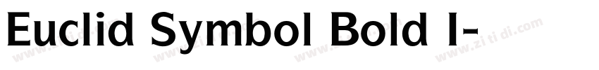 Euclid Symbol Bold I字体转换